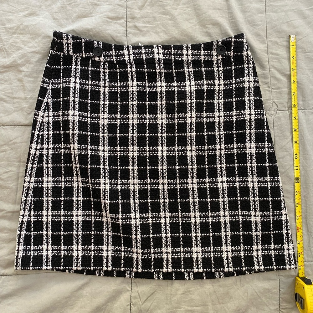 Banana Republic Boucle Plaid Skirt Size 10
